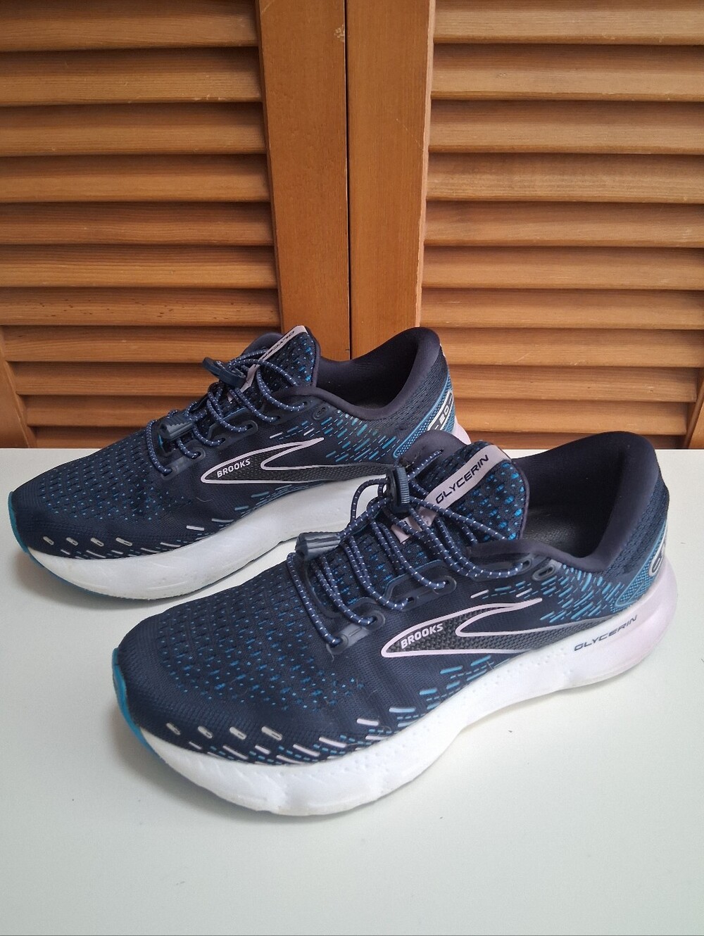 Brooks Glycerin 20 Navy Blue/ Lilac Women's Running Shoe * Size: 10 (Medium) - Picture 2 of 8